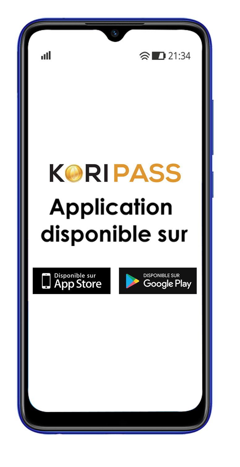 Écran de l’application Koripass